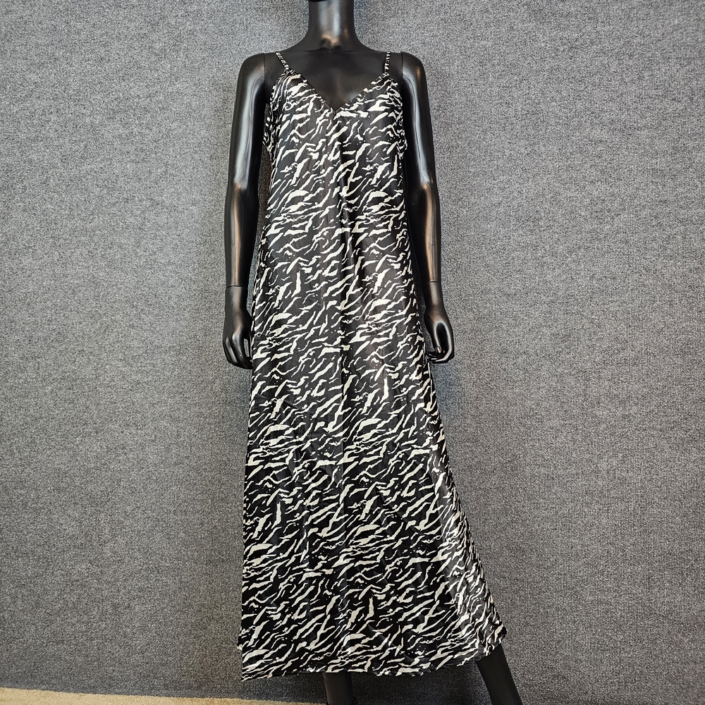 KIWI Zebra Print Slip Maxi Dress - Adjustable Straps Size- Medium